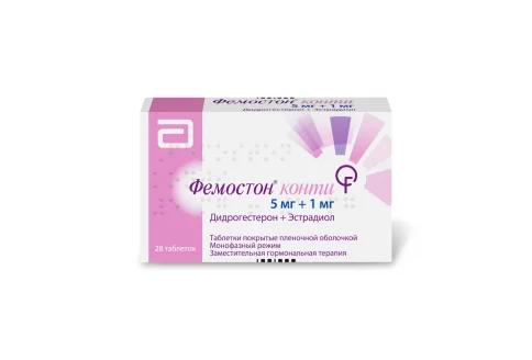 Фемостон Конти 1/5, таблетки ппо №28