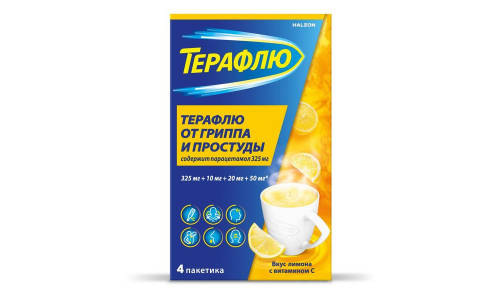Терафлю от Гриппа и Простуды, порошок для раствора для внутр пак №4 лимон фото 3