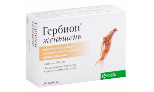 ГЕРБИОН ЖЕНЬШЕНЬ, КАПСУЛЫ 350МГ №30