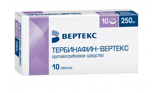 Тербинафин Вертекс, таблетки 250мг №10