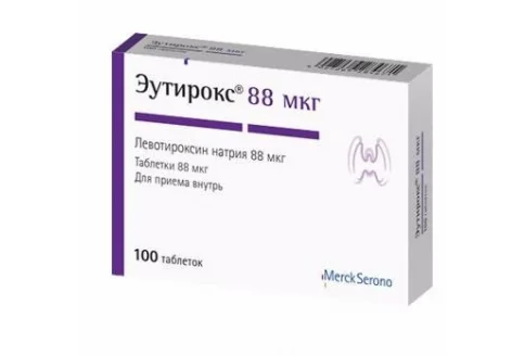 Эутирокс, таблетки 88мкг №100