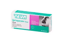 ЦЕТИРИЗИН-ТЕВА, ТАБЛЕТКИ 10МГ №30