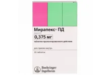 Мирапекс Пд, таблетки 0,375мг №10
