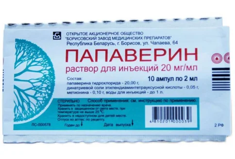 Папаверин, раствор для ин 20мг/мл 2мл №10