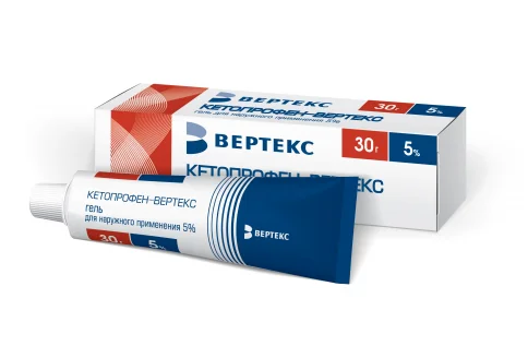 Кетопрофен Вертекс, гель для наружн примен 5% 30г
