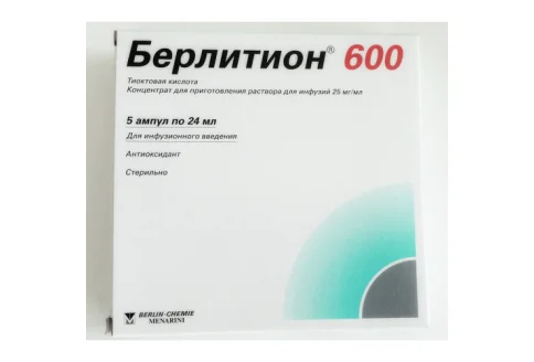 Берлитион 600 конц для раствора для инф 25мг/мл 24мл №5