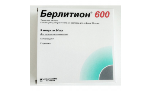 Берлитион 600 конц для раствора для инф 25мг/мл 24мл №5