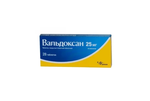 Вальдоксан, таблетки ппо 25мг №28