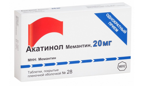 Акатинол Мемантин, таблетки ппо 20мг №28