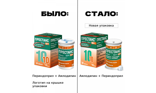 Престанс, таблетки 10мг+10мг №30