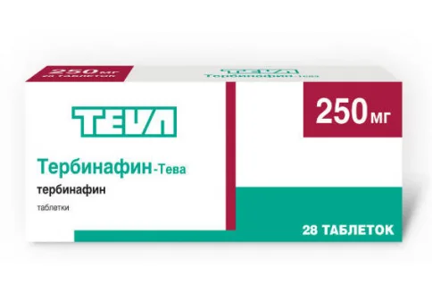 Тербинафин Тева, таблетки 250мг №28