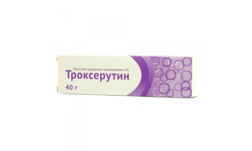 Троксерутин, гель для наружн примен 2% 40г