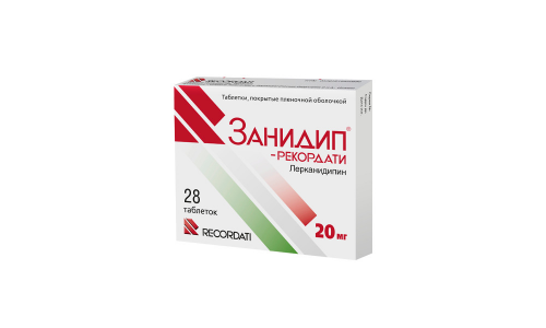 Занидип-Рекордати, таблетки по 20мг №28