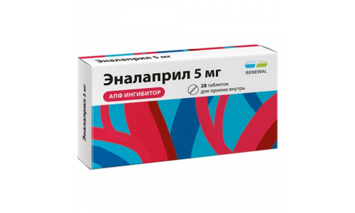 Эналаприл Реневал, таблетки 5мг №28
