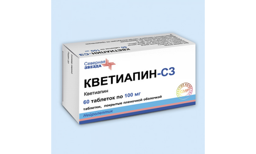 Кветиапин СЗ, таблетки ппо 100мг №60