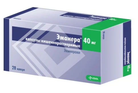 Эманера, капсулы кишечнораств 40мг №28