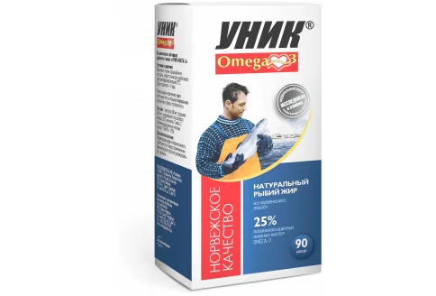 Уник Омега 3, капсулы 600мг №90