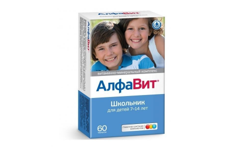 Алфавит Школьник, таблетки жев №60 для детей 7-14 лет