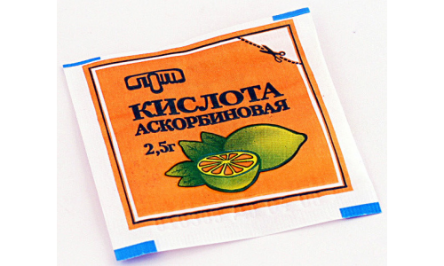 Аскорбиновая кислота-Аскопром, порошок для раствора для внутр 2,5г