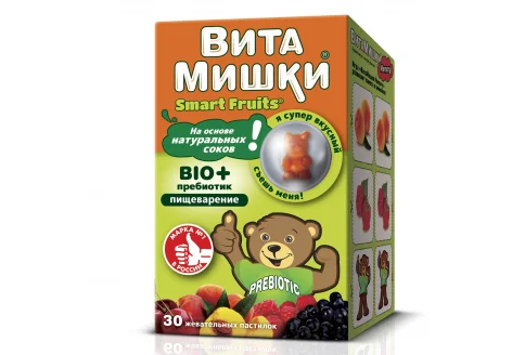 ВитаМишки Био+, пастилки жев №30 пребиотик