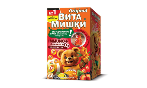 ВитаМишки Иммуно+, пастилки жев №60 