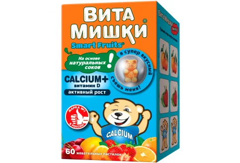 ВитаМишки Кальциум+Вит D, пастилки жев №60