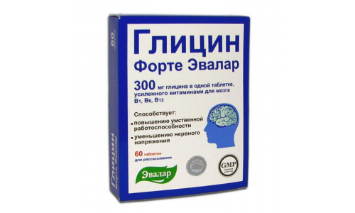 Глицин Форте, таблетки для рассасывания 300мг №60+20