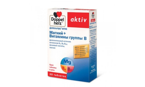 Доппельгерц Актив Магний+В-Витамины, таблетки №30