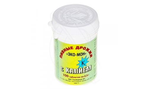 Дрожжи пивные с калием, тбл №100