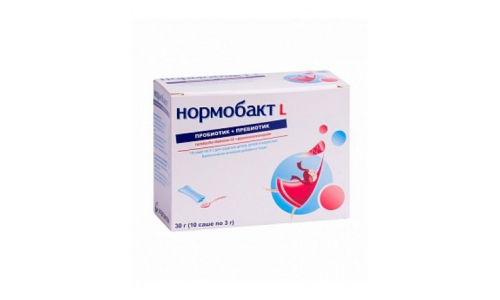 Нормобакт L, порошок 3г №10 1 мес+