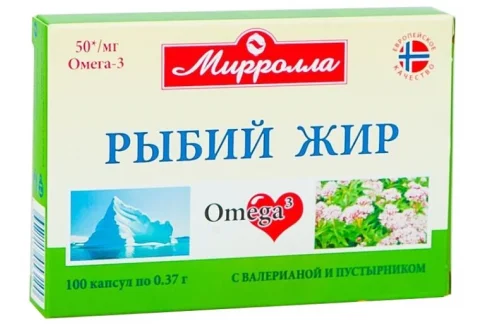 Рыбий Жир, капсулы №100 экстр валерианы и пустырника