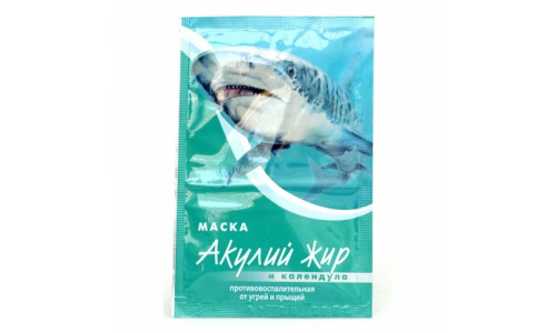 АКУЛИЙ ЖИР, КАЛЕНДУЛА МАСКА ДЛЯ ЛИЦА ОТ УГРЕЙ/ПРЫЩЕЙ 10МЛ