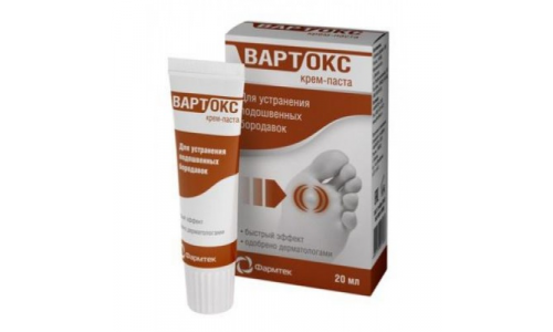 Вартокс крем-паста 20мл от подошвенных бородавок