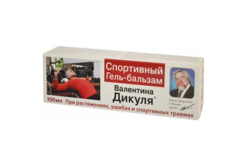 В.Дикуль Спортивный гель-бальзам 100мл от растяжек и ушибов