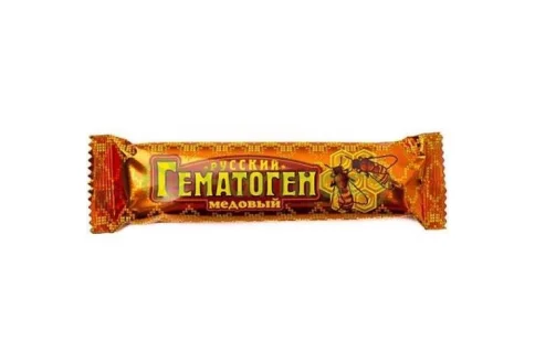 Гематоген Русский плитка 40г медовый