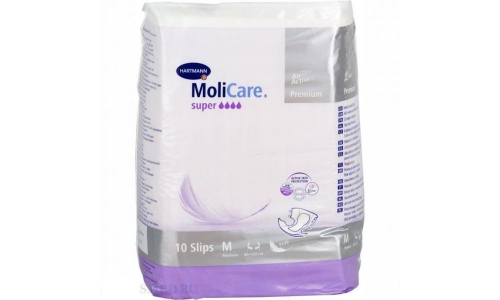 Моликар Премиум Супер Софт подгузники р.M №10