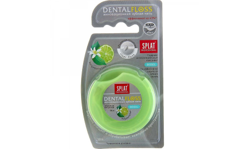 Сплат Профессионалl Dental Floss зубная нить 30м бергамот и лайм