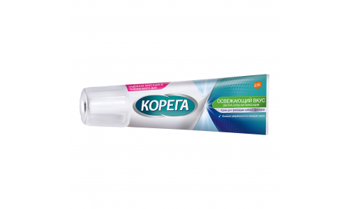 Корега крем для фиксации зубных протезов 40г освежающий фото 5